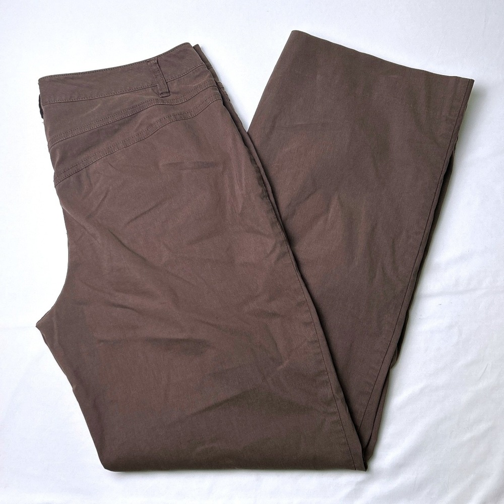 Bisou Bisou Womens Wide Leg Utility Flap Pocket Trousers Size 12 Brown - Picture 1 of 10